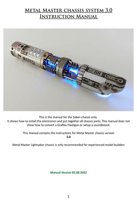 pdf sabers metal master chassis instruction|Metal Master .